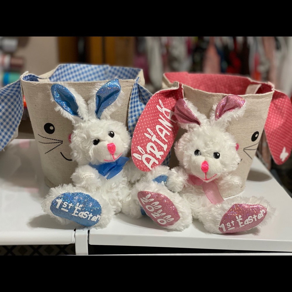 Personalized Baby’s First Easter Basket and Buddy